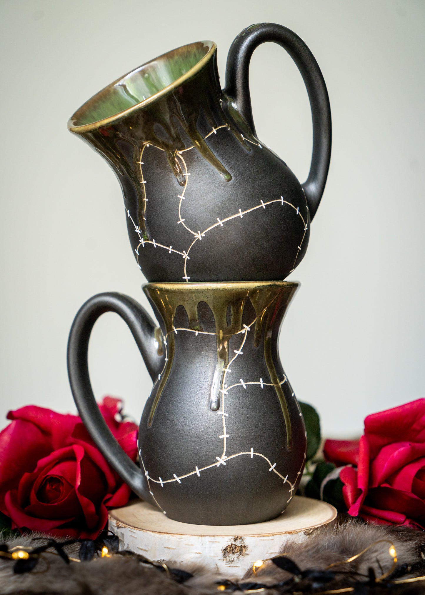 Slimy Green Stitched Mug