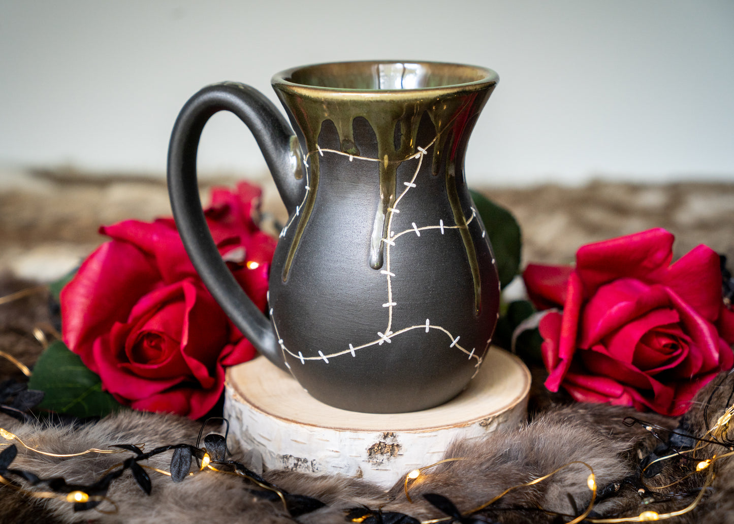 Slimy Green Stitched Mug