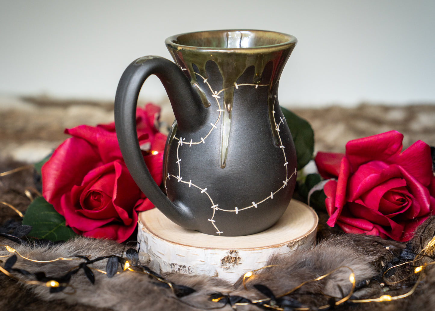 Slimy Green Stitched Mug