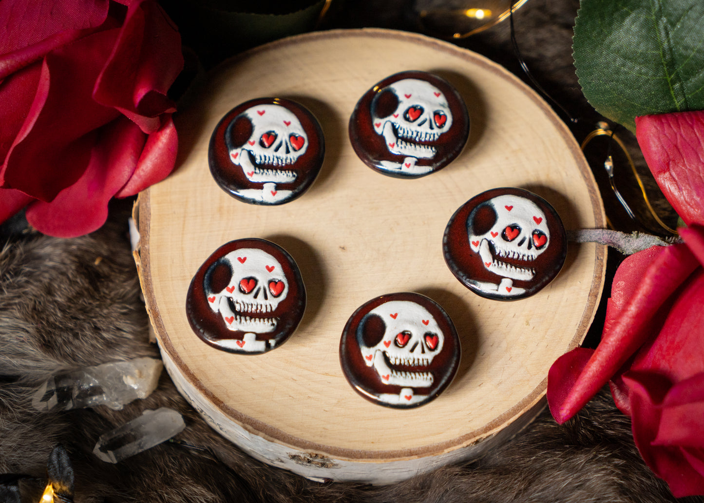 Lovestruck Skull Magnet