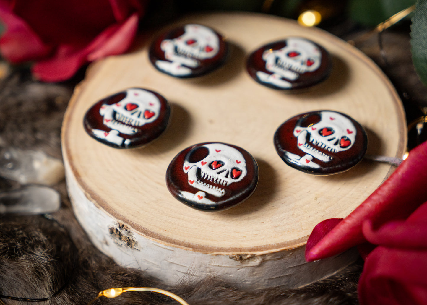 Lovestruck Skull Magnet