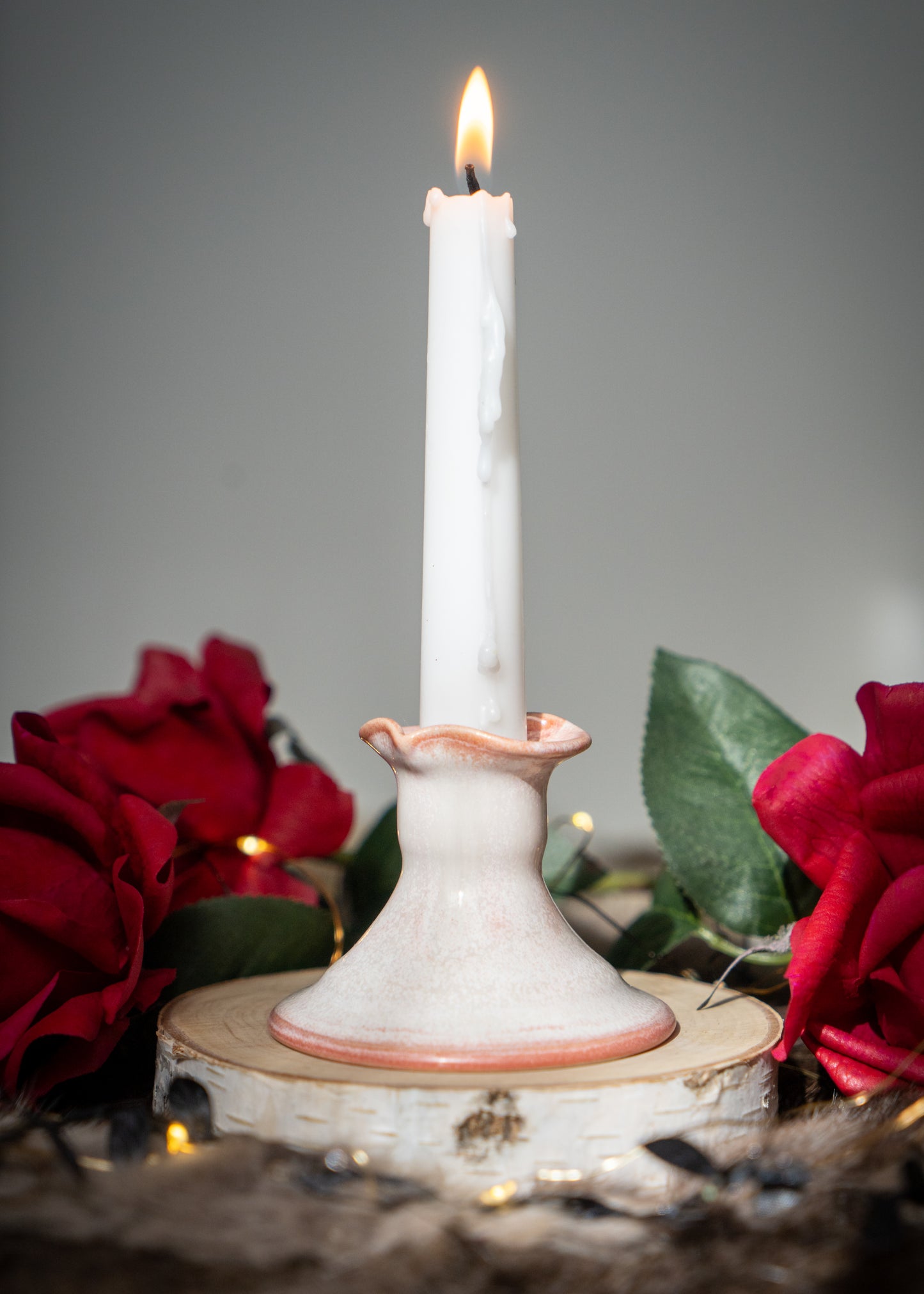 Pink Lovely Heart Candle Holder