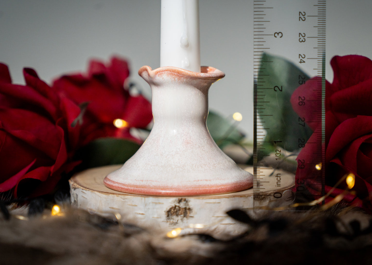 Pink Lovely Heart Candle Holder