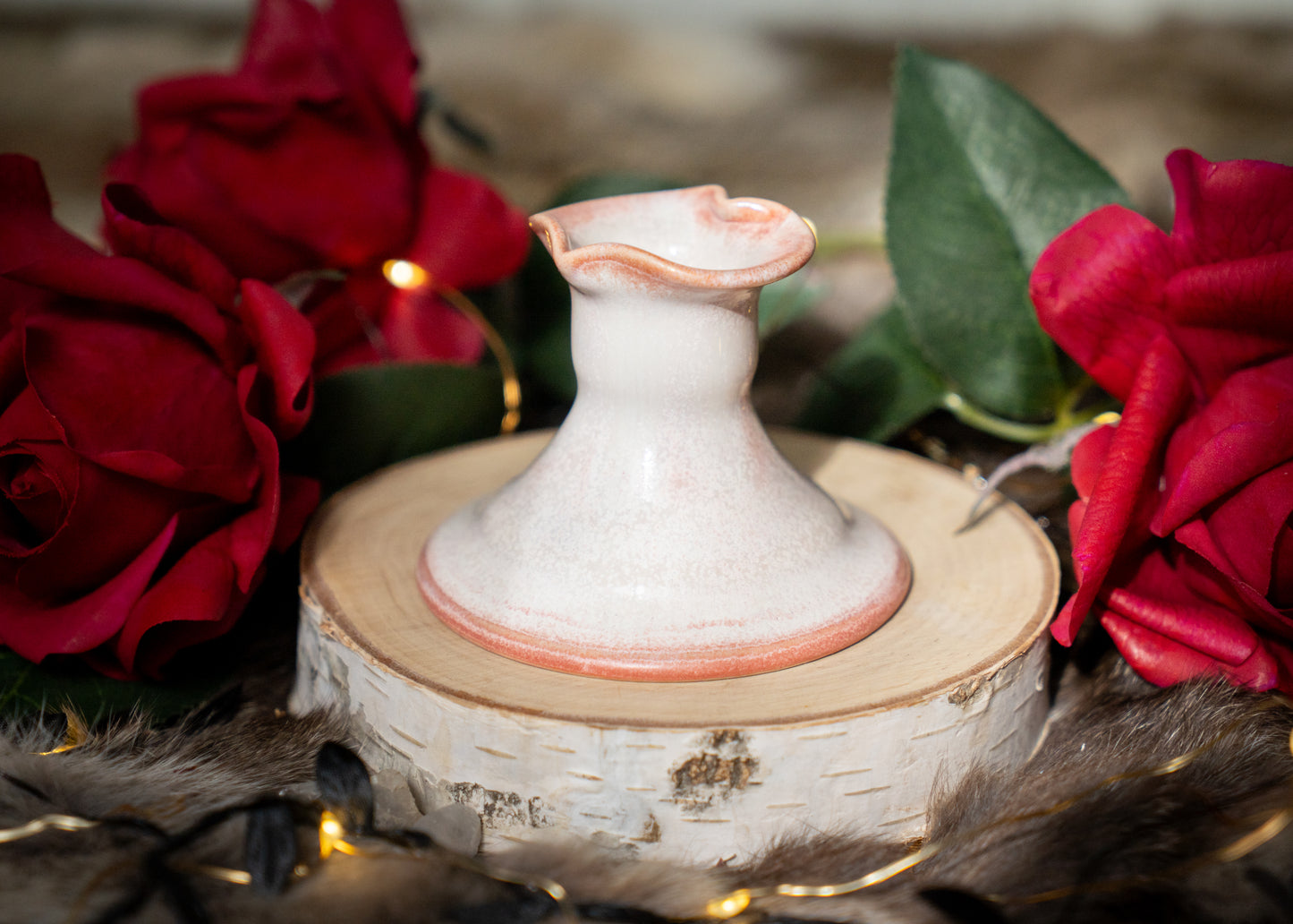 Pink Lovely Heart Candle Holder