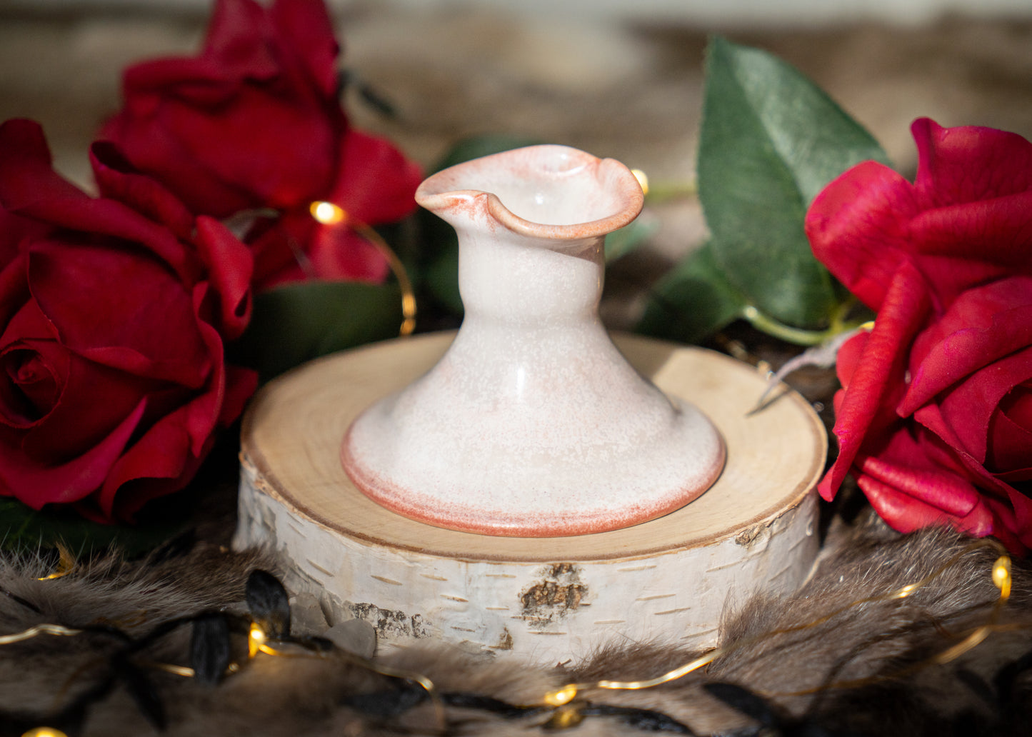 Pink Lovely Heart Candle Holder