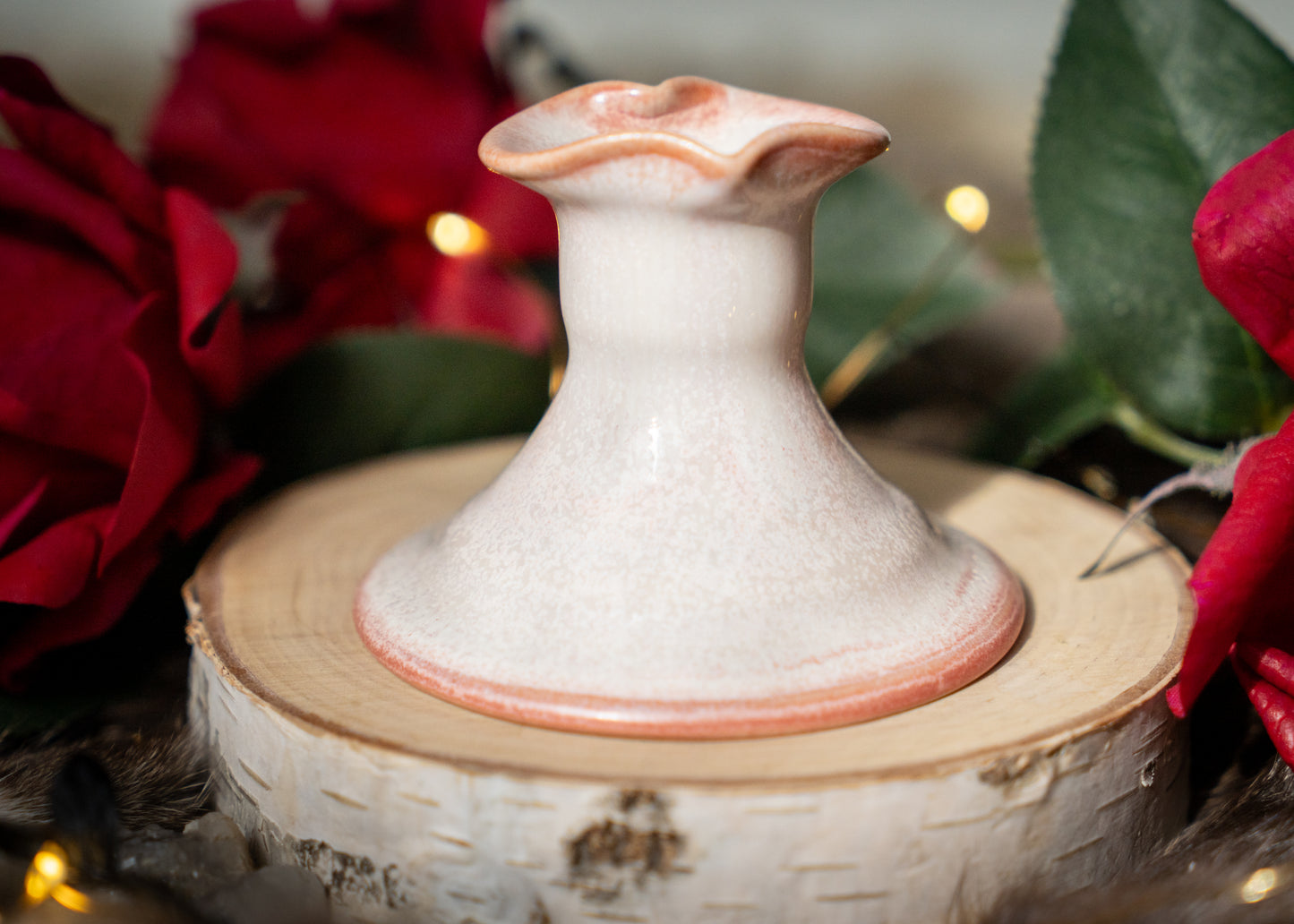 Pink Lovely Heart Candle Holder