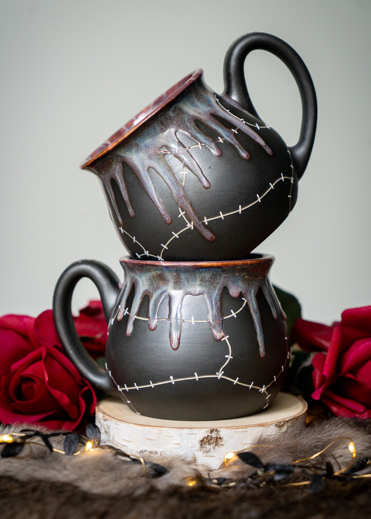 Fairy Purple Drip Stitched Shortie Mug