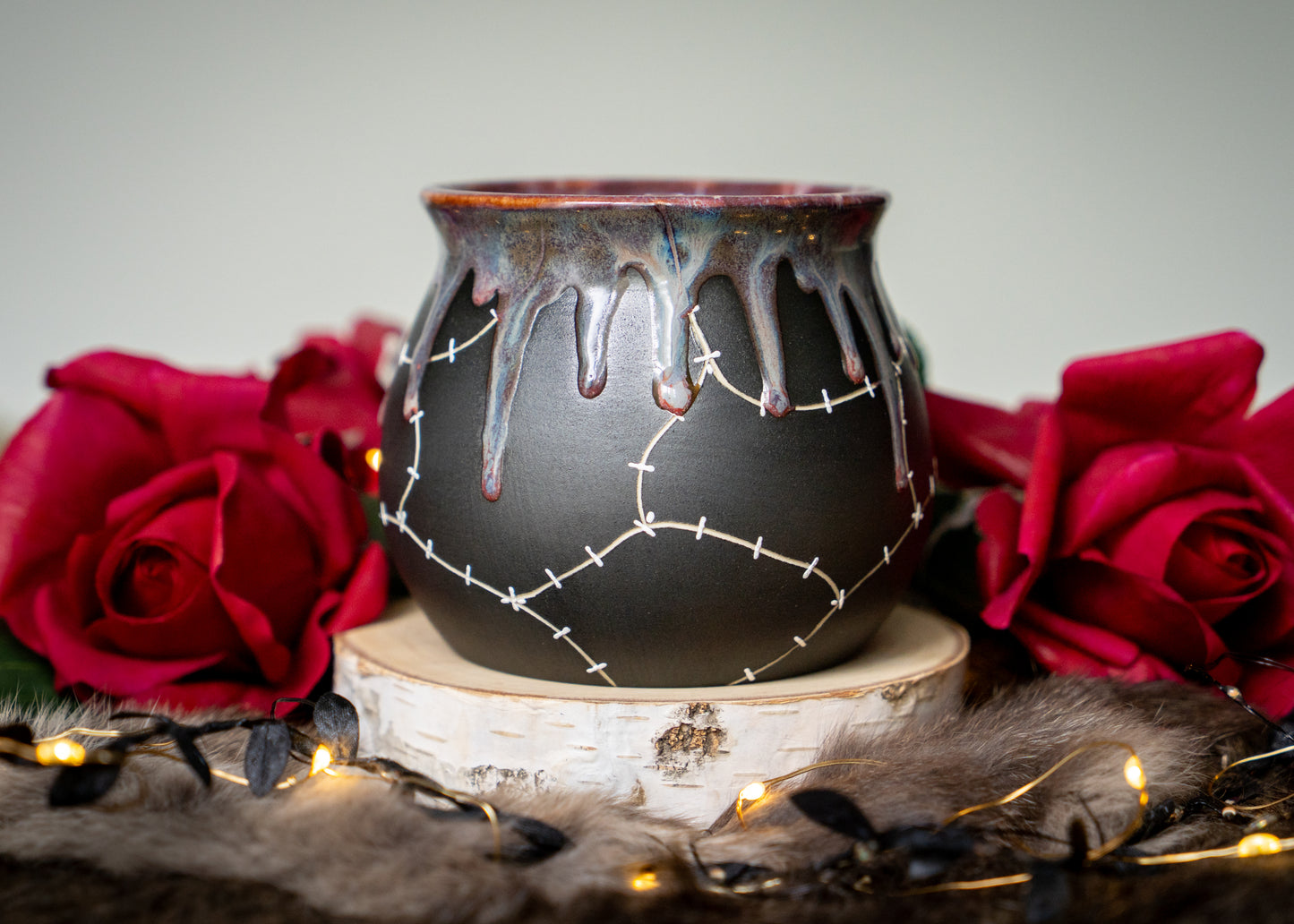 Fairy Purple Drip Stitched Shortie Mug