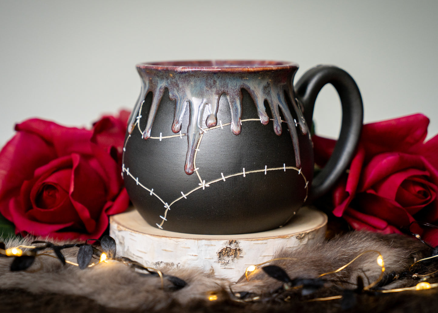 Fairy Purple Drip Stitched Shortie Mug