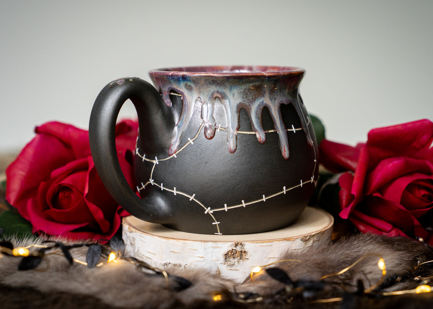 Fairy Purple Drip Stitched Shortie Mug