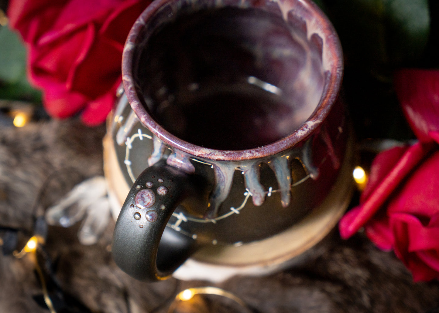 Fairy Purple Drip Stitched Shortie Mug