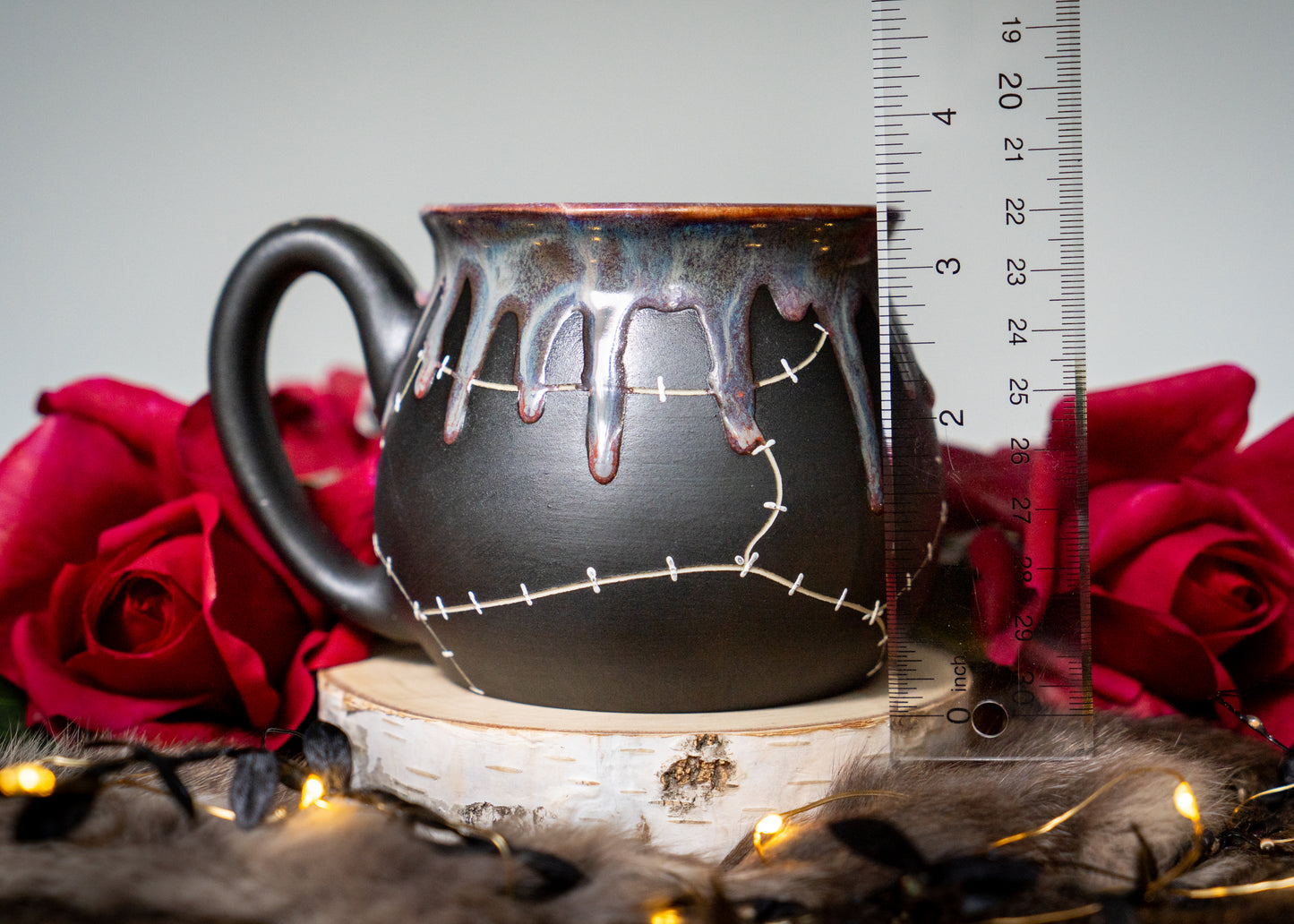 Fairy Purple Drip Stitched Shortie Mug