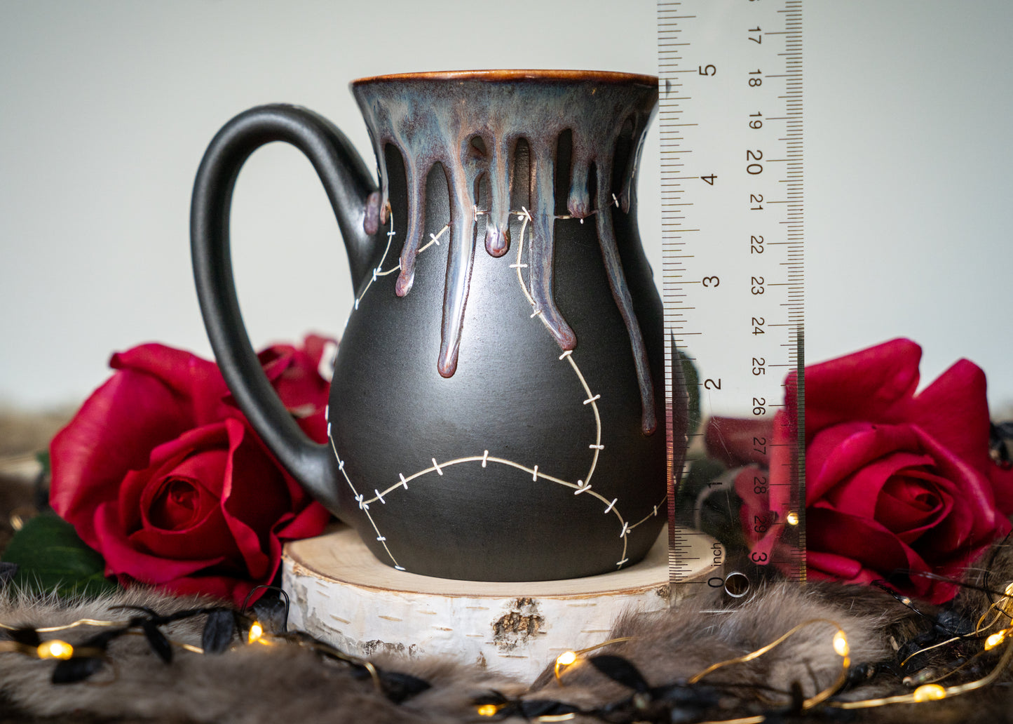 Fairy Purple Drip Stitched Mug