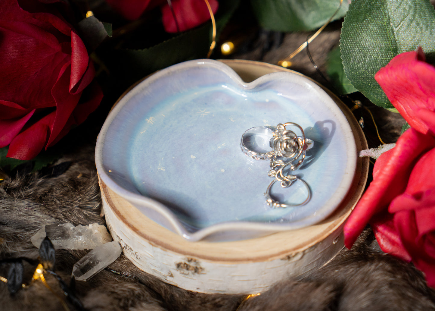 Snowflake Crystals Heart Spoon Rest
