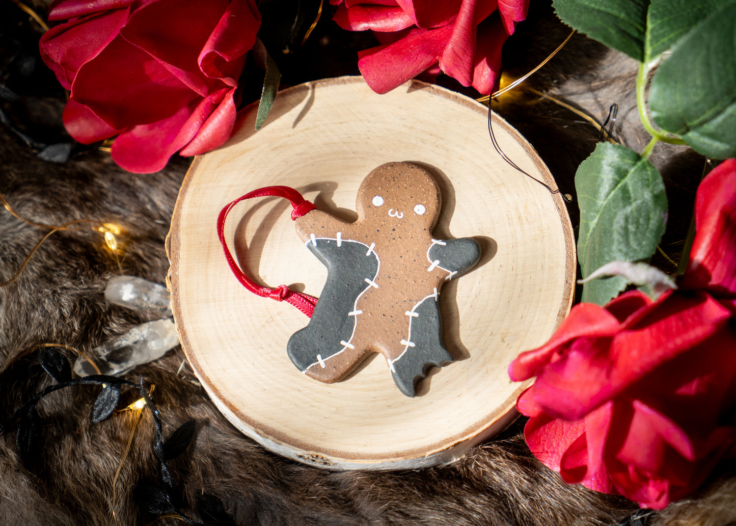 Stitched-up Gingie Ornament