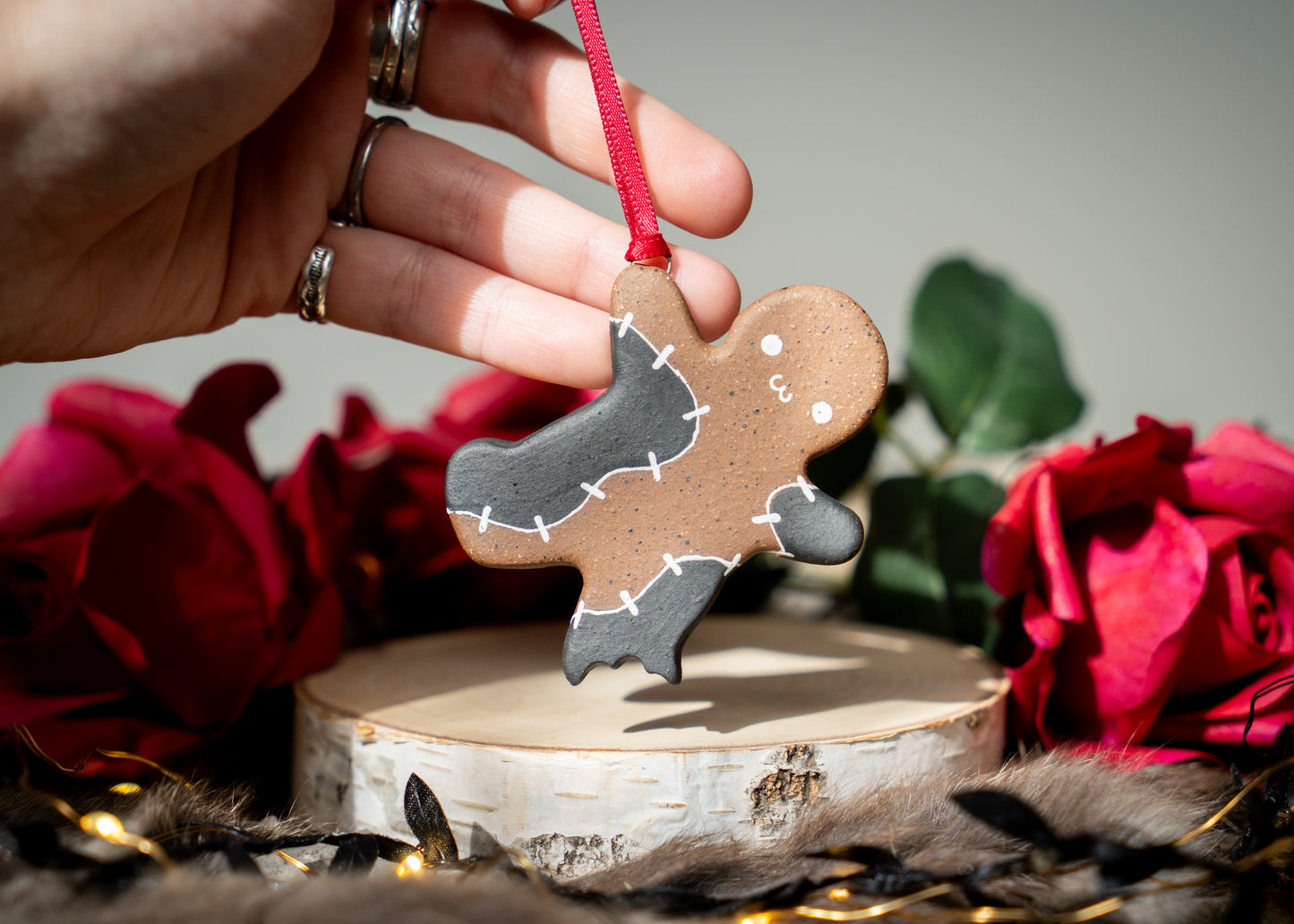 Stitched-up Gingie Ornament