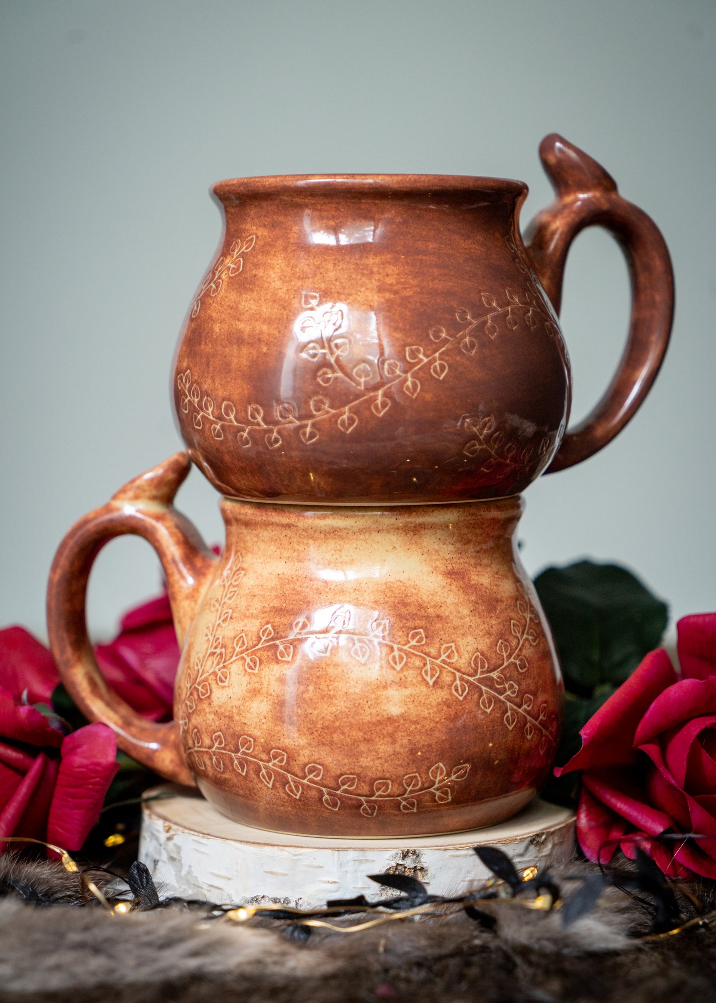 Extra Crispy Autumn Ivy Mug with Thumb-rest