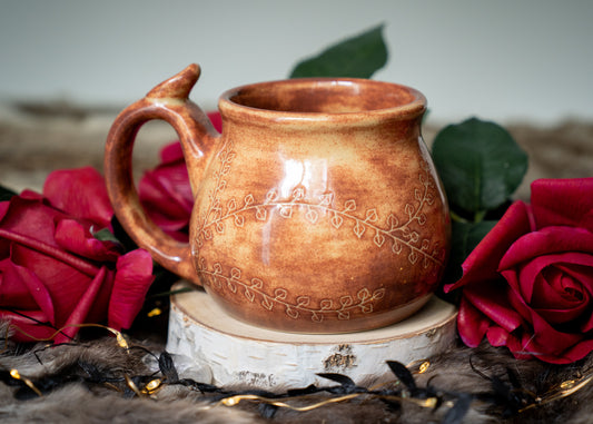 Autumn Ivy Mug with Thumb-rest