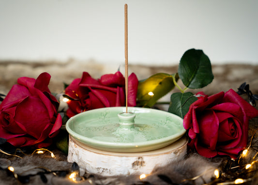 Celadon Spring Ivy Stick Incense Holder