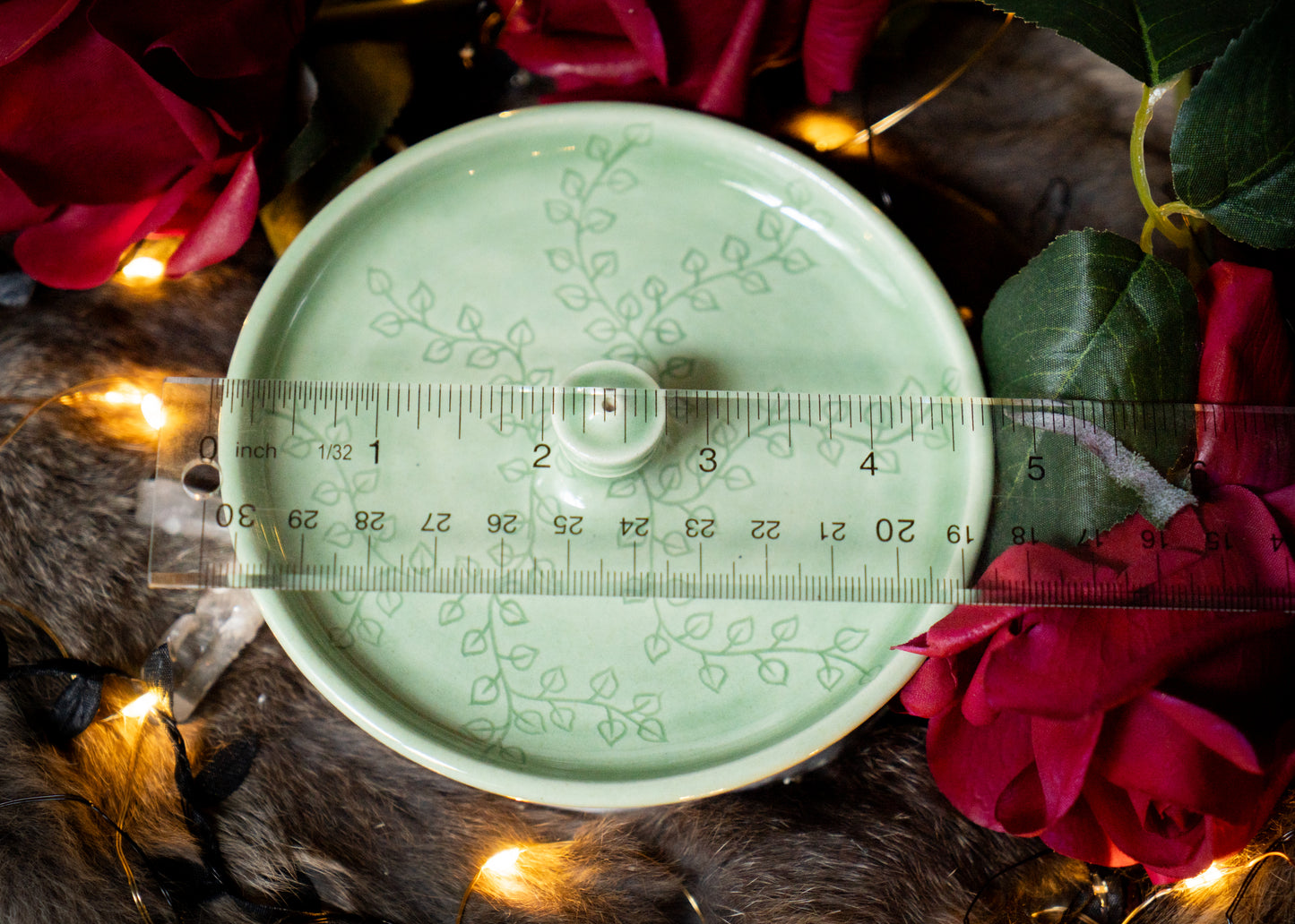 Celadon Spring Ivy Stick Incense Holder