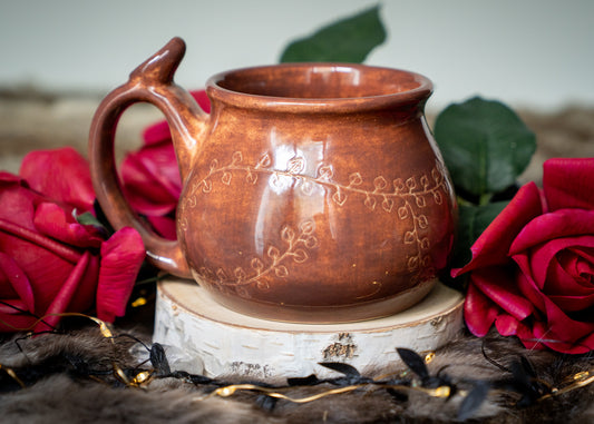 Extra Crispy Autumn Ivy Mug with Thumb-rest