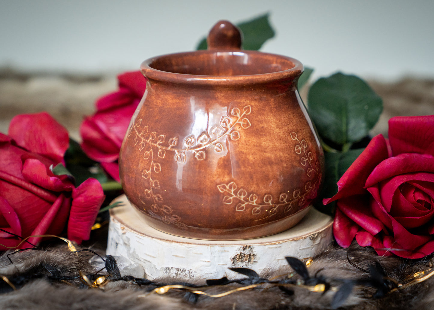 Extra Crispy Autumn Ivy Mug with Thumb-rest