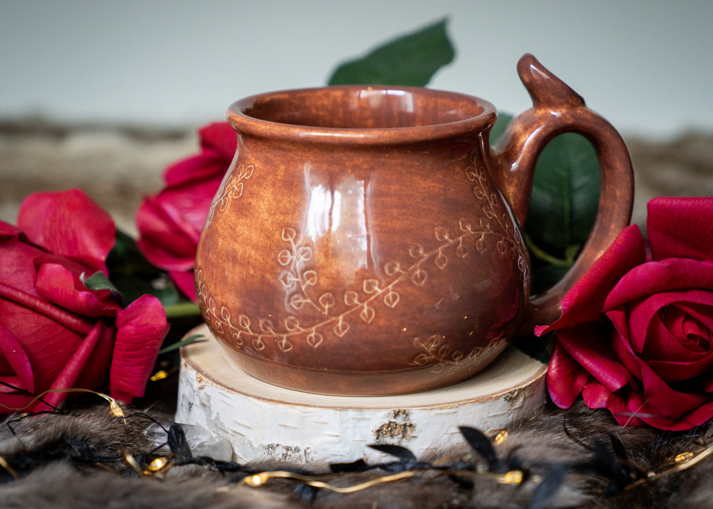 Extra Crispy Autumn Ivy Mug with Thumb-rest