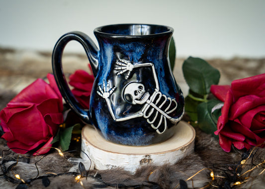 Flowing Blues Skeleton Mug