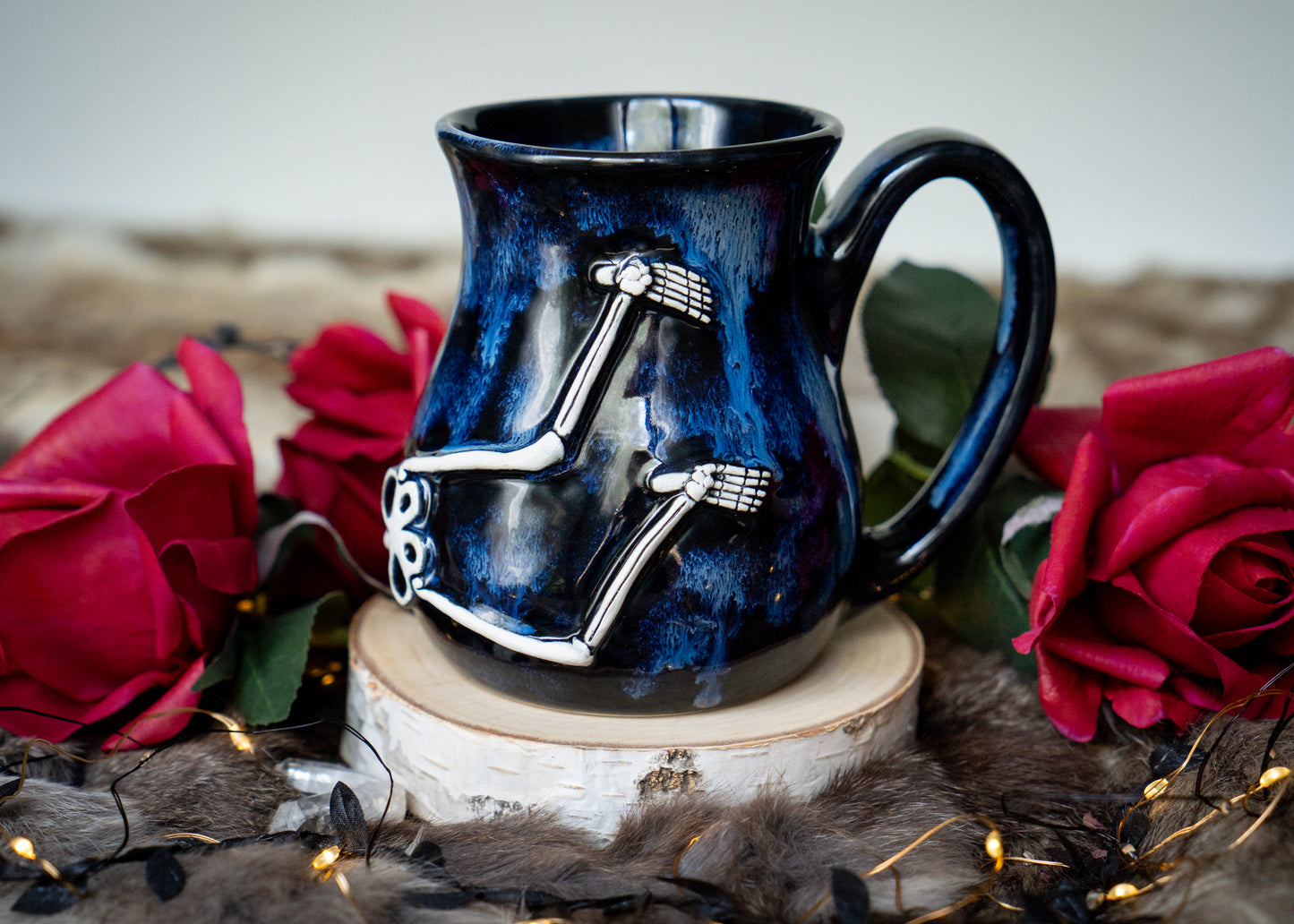 Flowing Blues Skeleton Mug