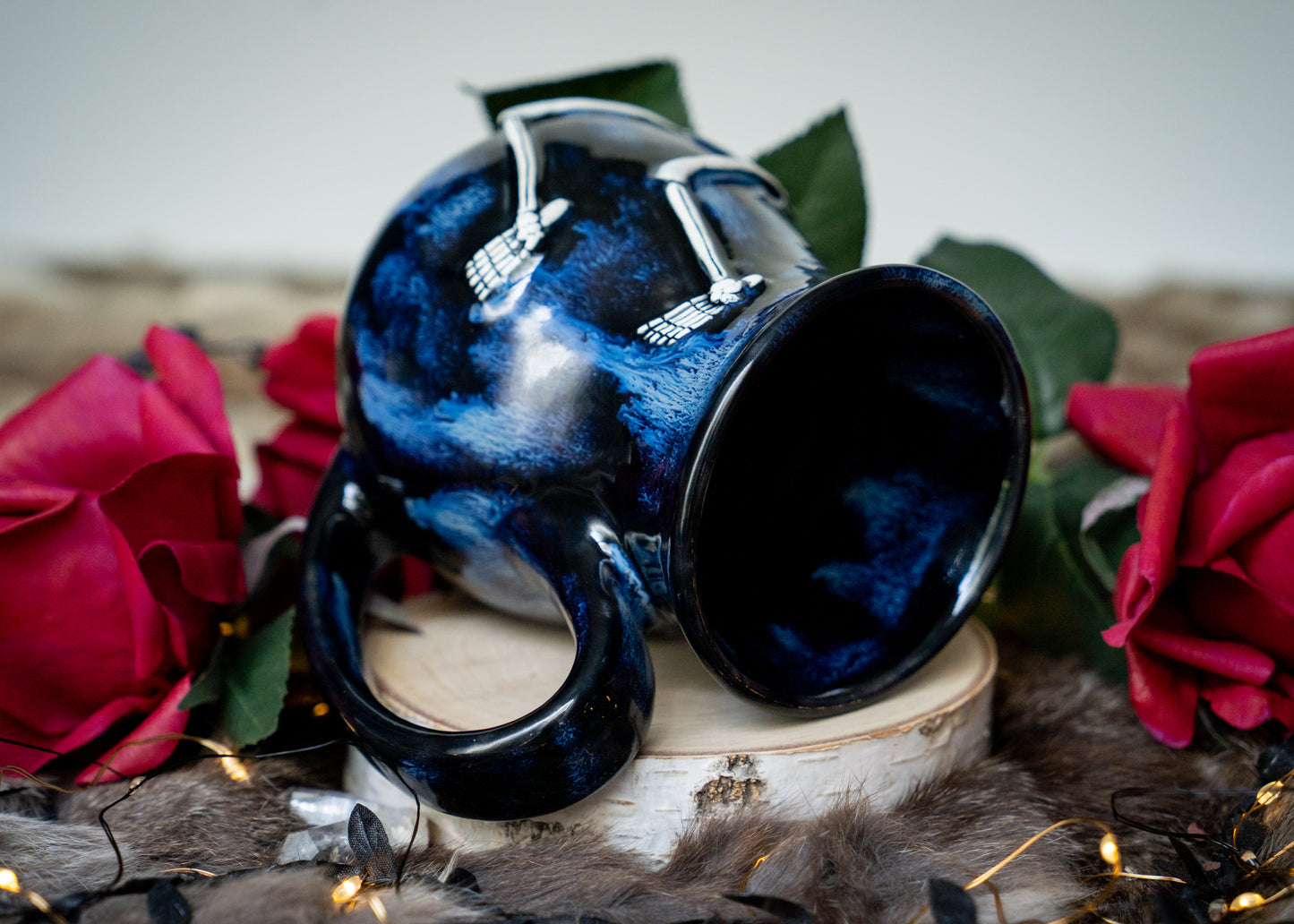 Flowing Blues Skeleton Mug
