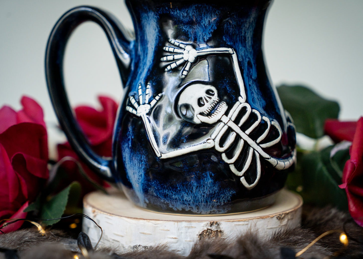 Flowing Blues Skeleton Mug