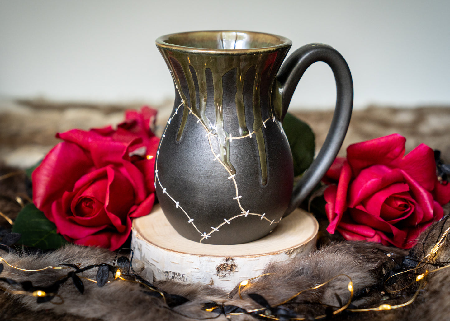 Slimy Green Stitched Mug