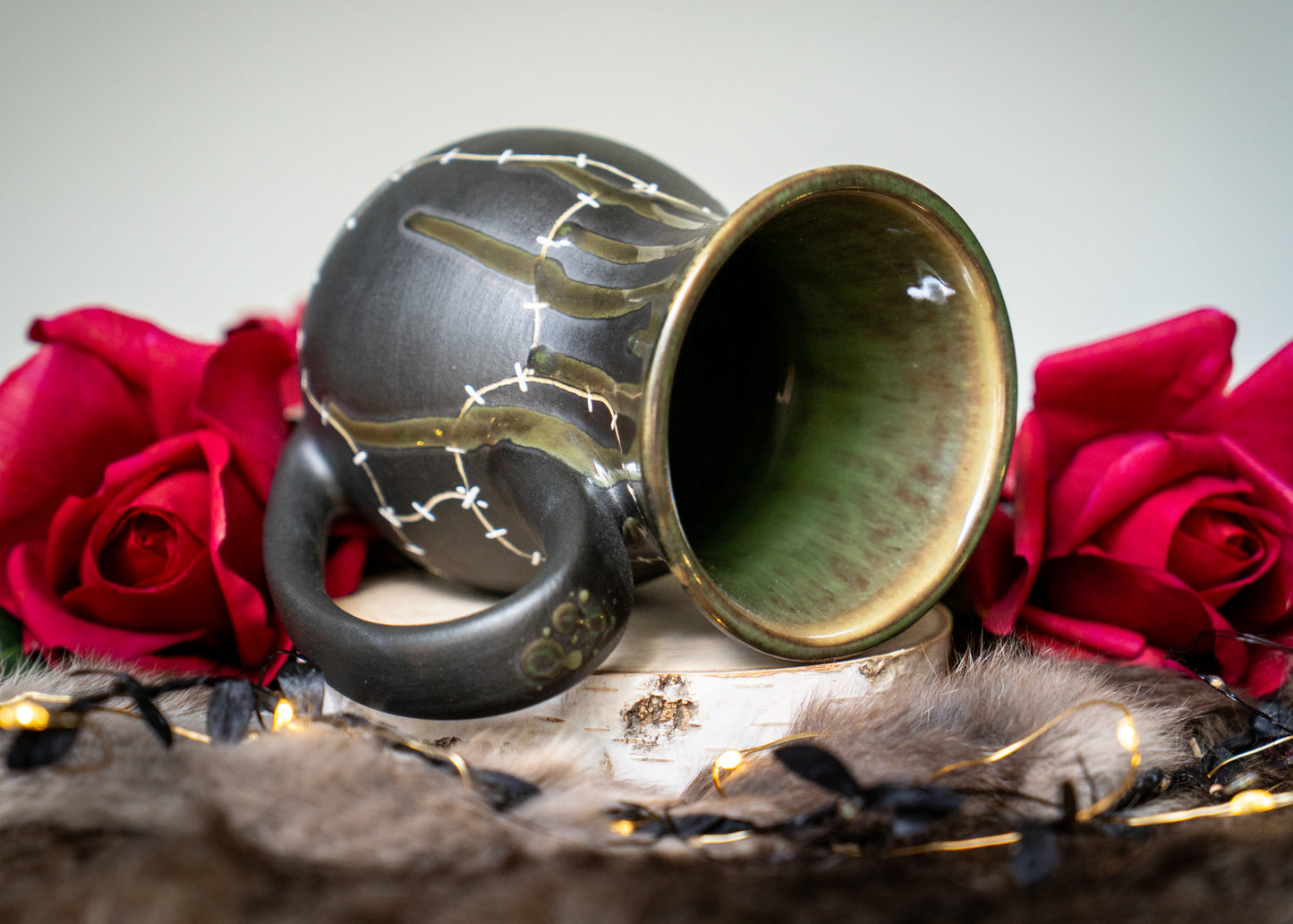 Slimy Green Stitched Mug