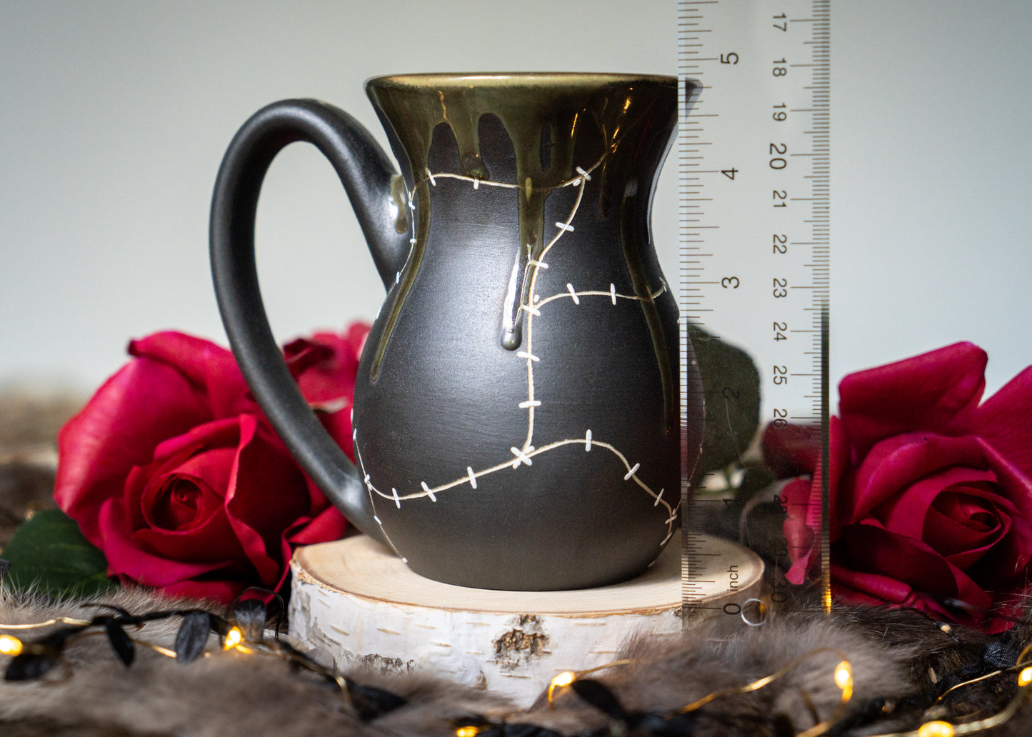 Slimy Green Stitched Mug