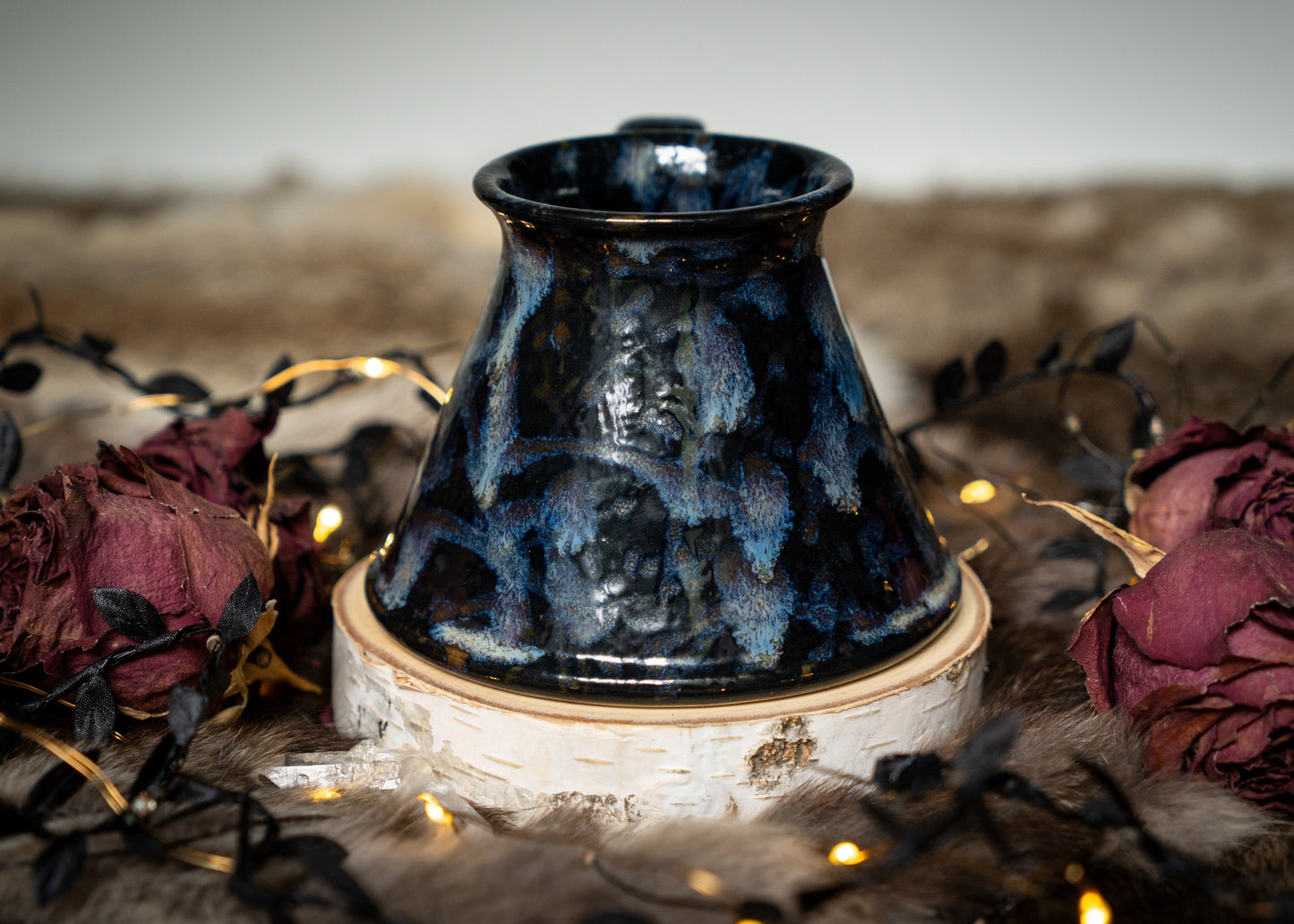 Nebula Black Splatter Shortie Stein