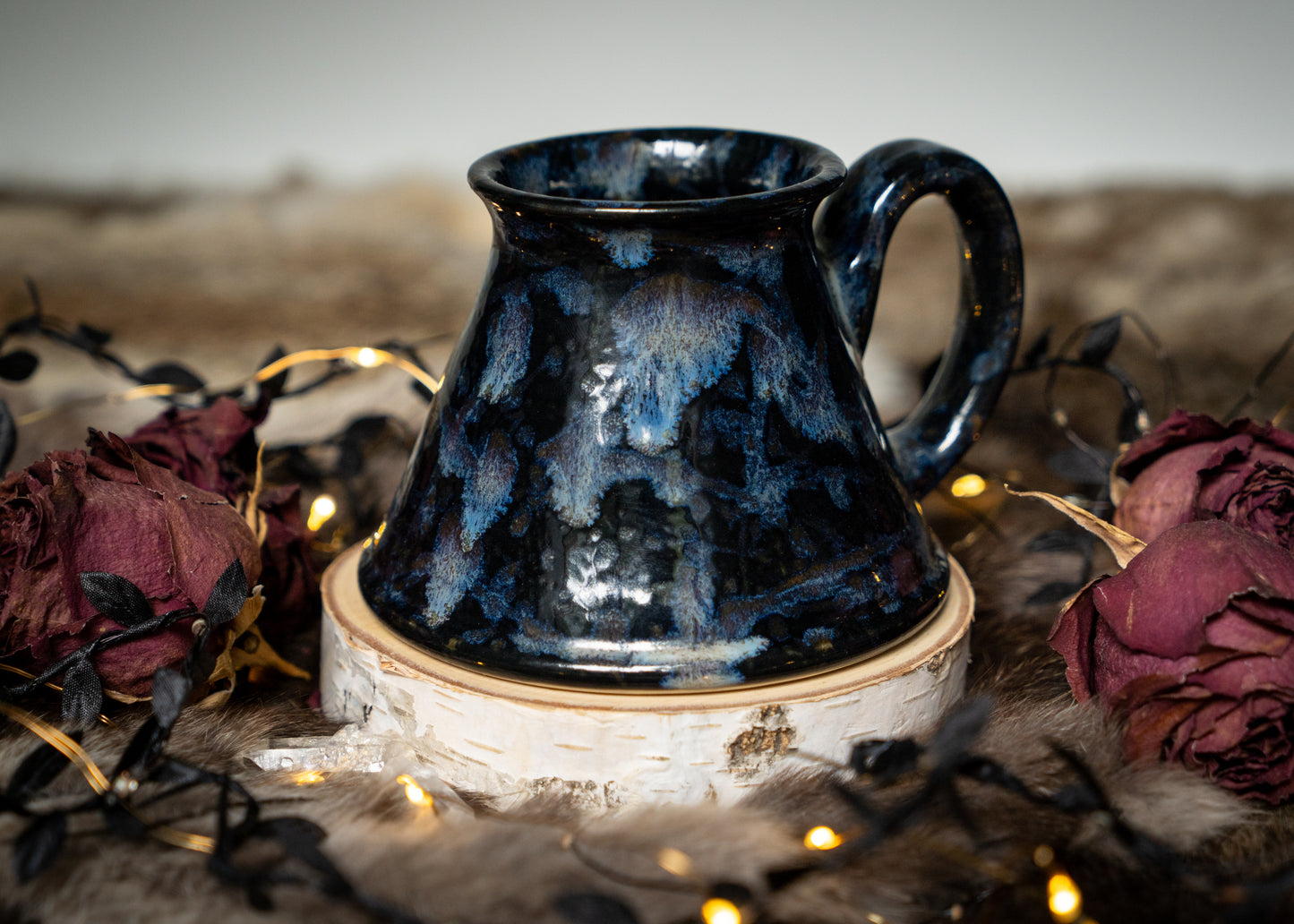 Nebula Black Splatter Shortie Stein