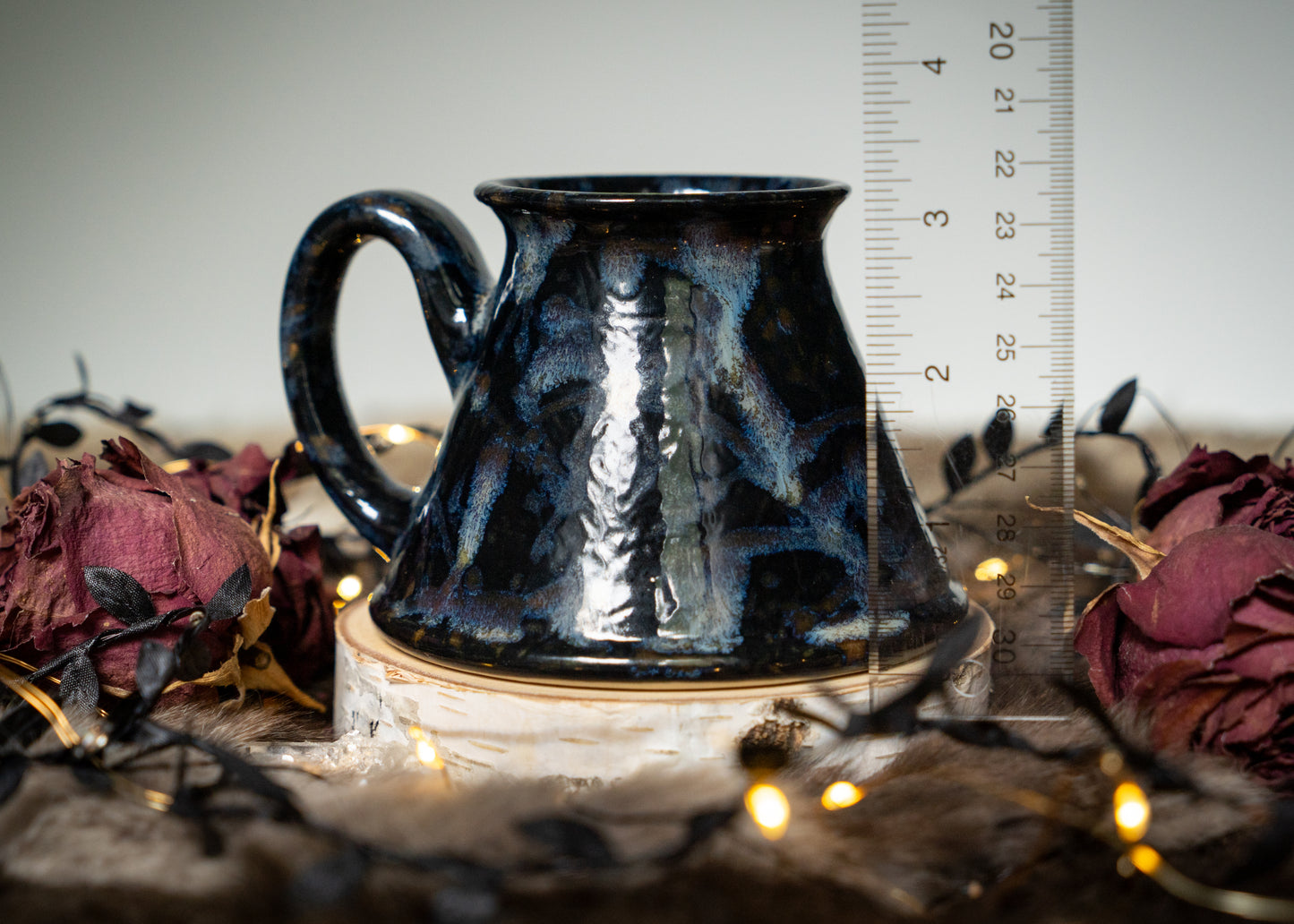 Nebula Black Splatter Shortie Stein