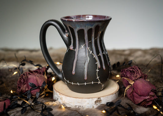 Fairy Purple Drip Stitched Mug