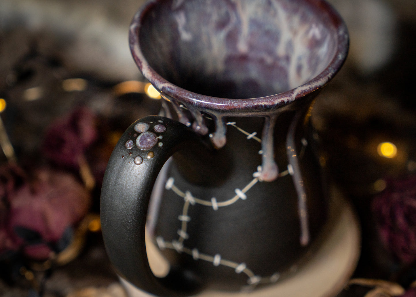 Fairy Purple Drip Stitched Mug