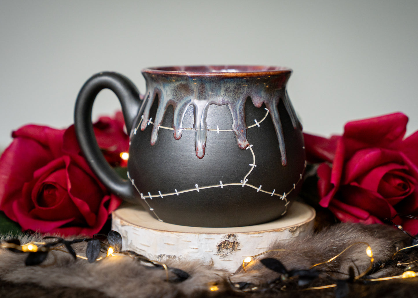 Fairy Purple Drip Stitched Shortie Mug