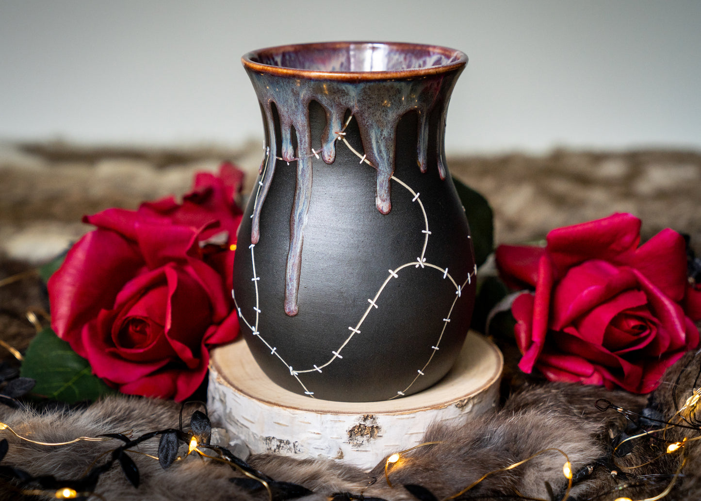 Fairy Purple Drip Stitched Mug