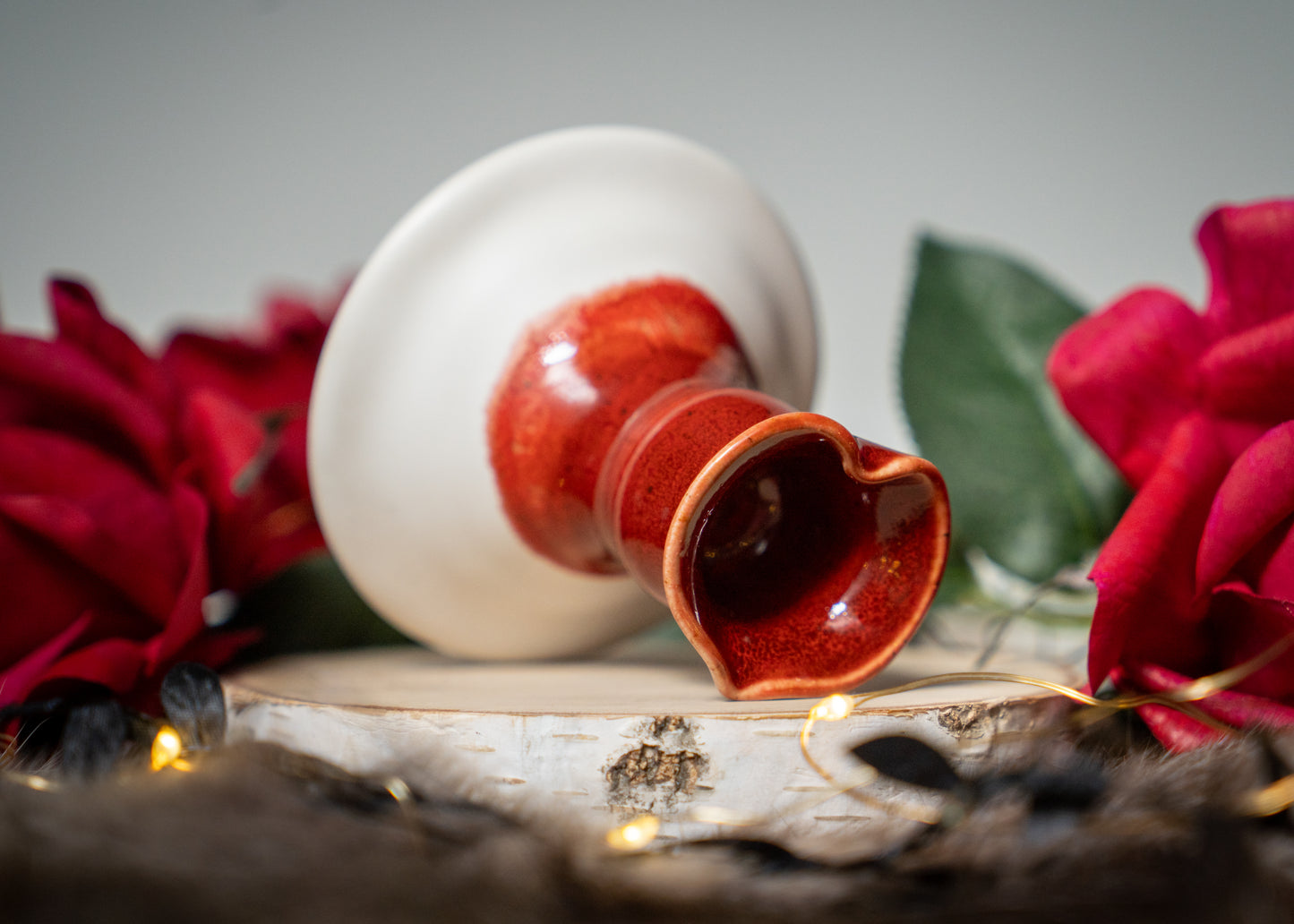Red Lovely Heart Candle Holder