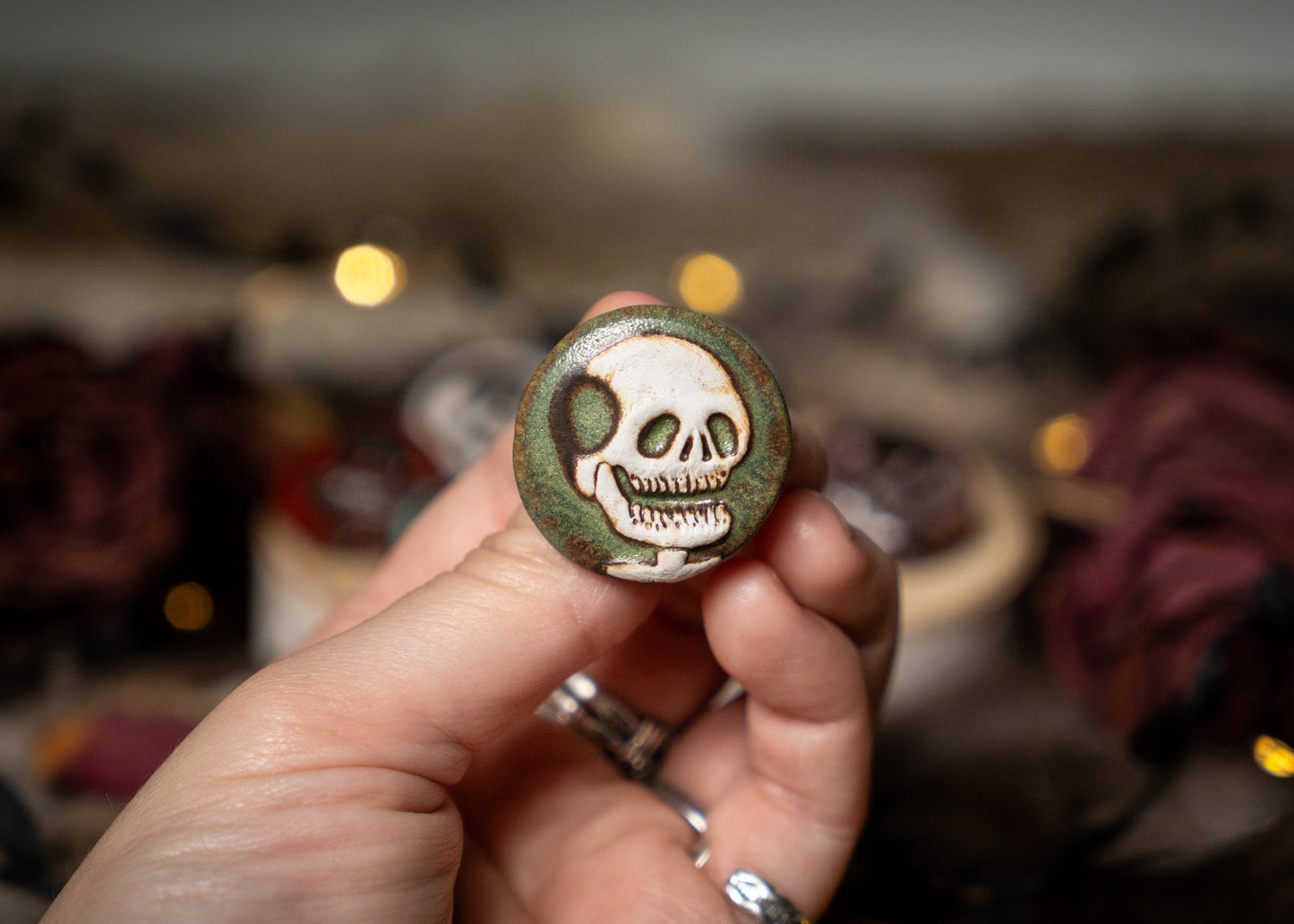 White Skull Pins (4 Colour Options)