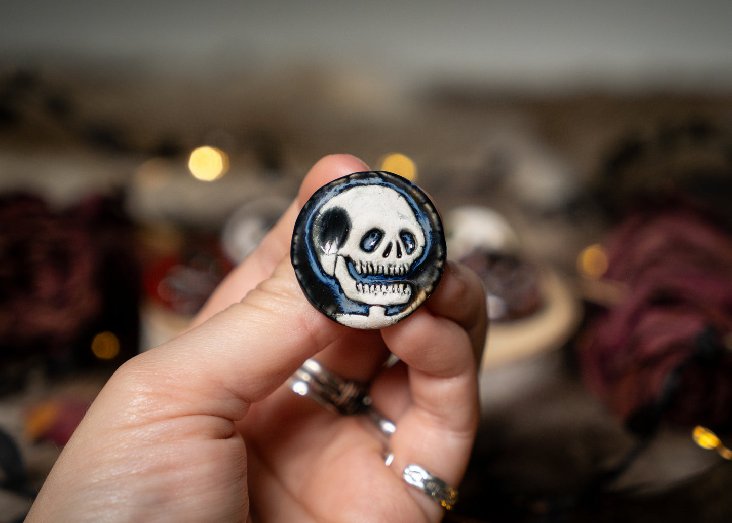 White Skull Pins (4 Colour Options)