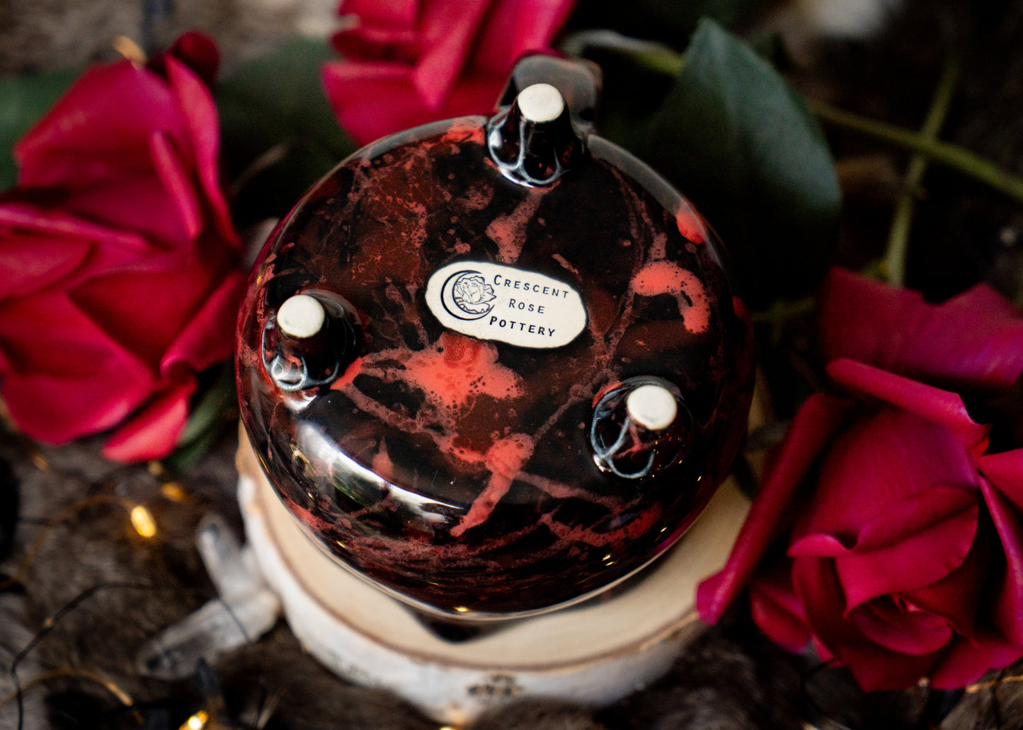 Red Splattered Heart Cauldron Mug