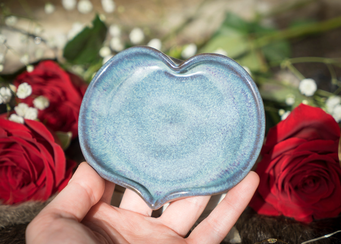 Small Glacier Heart Spoon Rest