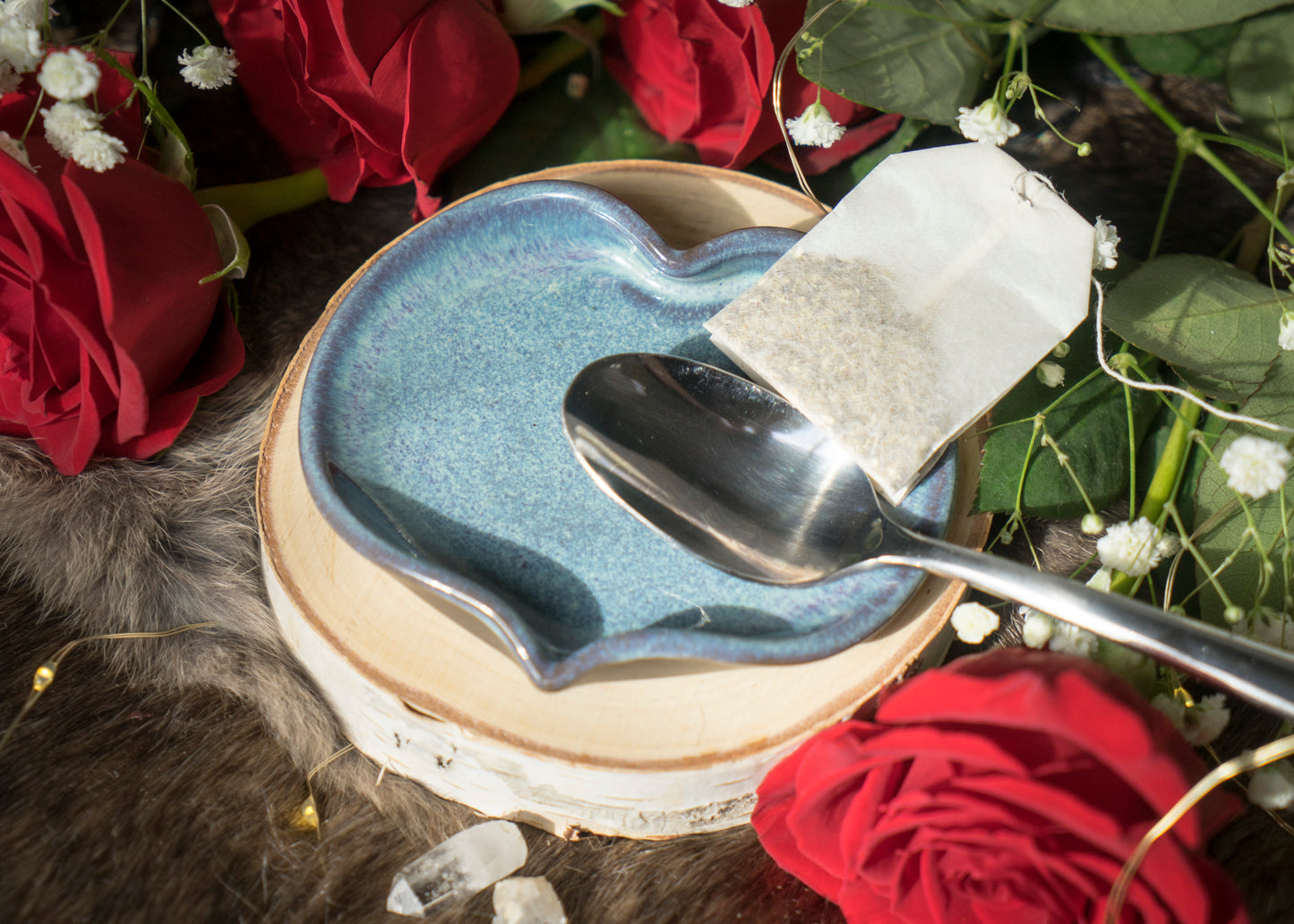 Small Glacier Heart Spoon Rest