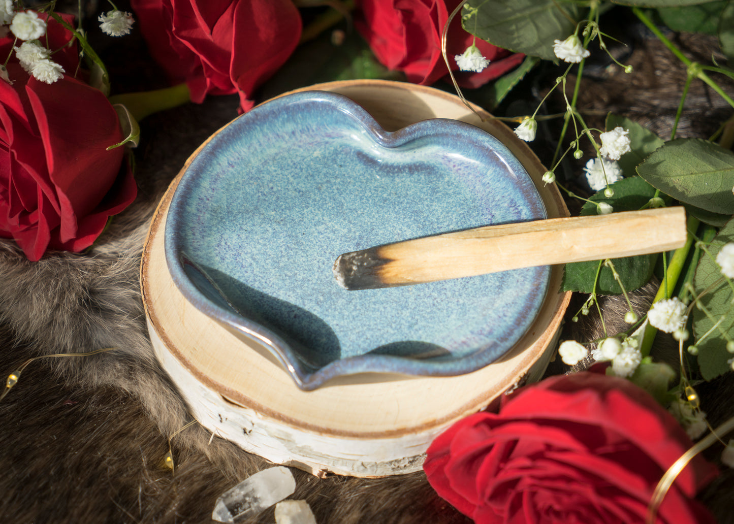 Small Glacier Heart Spoon Rest