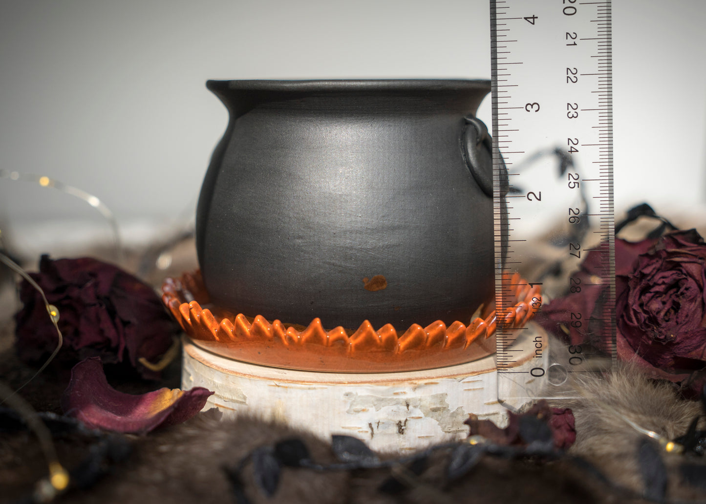 Small Flaming Cauldron Planter