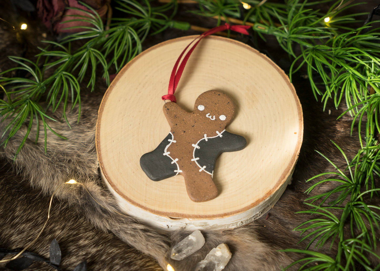 Stitched-up Gingie Ornament